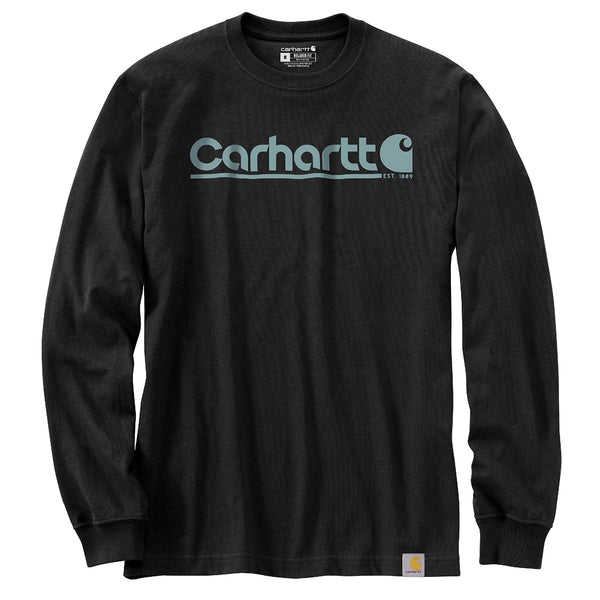 Carhartt 106362 Men's Relaxed Fit Heavyweight LS Logo Graphic T-Shirt