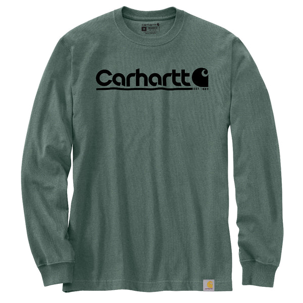 Carhartt 106362 Men's Relaxed Fit Heavyweight LS Logo Graphic T-Shirt