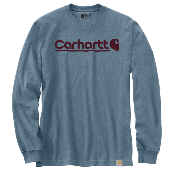 Carhartt 106362 Men's Relaxed Fit Heavyweight LS Logo Graphic T-Shirt