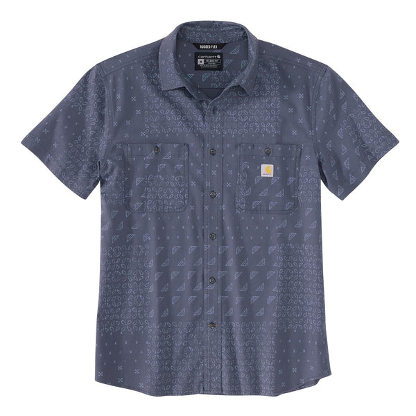 Carhartt 106403 Men's Rugged Flex Relaxed Fit Lightweight SS Print Shirt- Discontinued Pricing