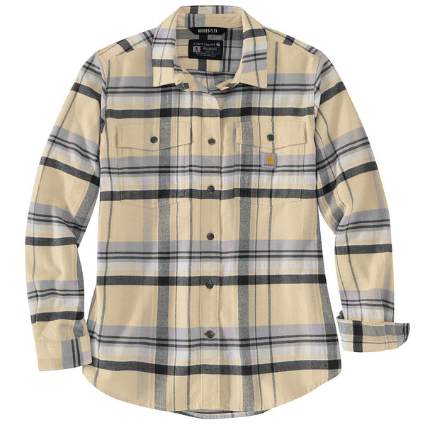 Carhartt 106447 Women's Tencel Fiber Series Relaxed Fit Long-Sleeve Flannel Shirt