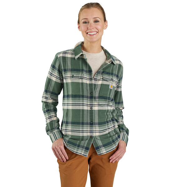 Carhartt 106447 Women's Tencel Fiber Series Relaxed Fit Long-Sleeve Flannel Shirt