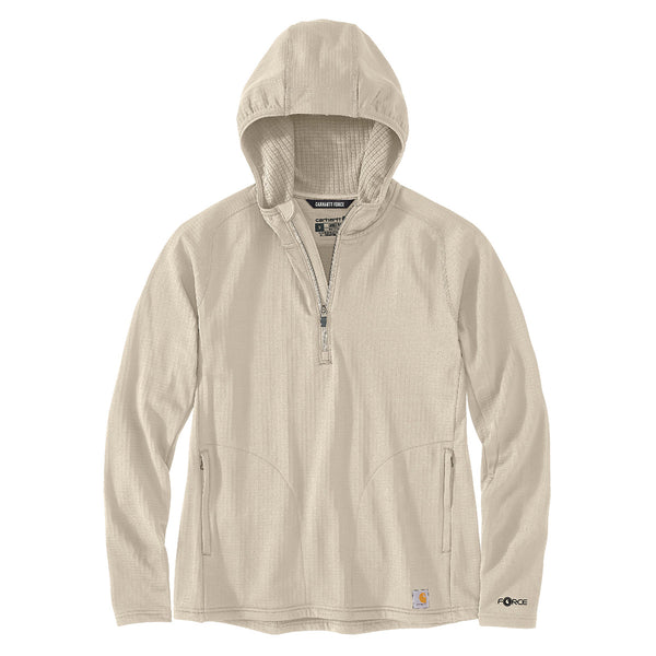 Carhartt 106456 Women's Force Relaxed Fit Half Zip Hooded T-Shirt