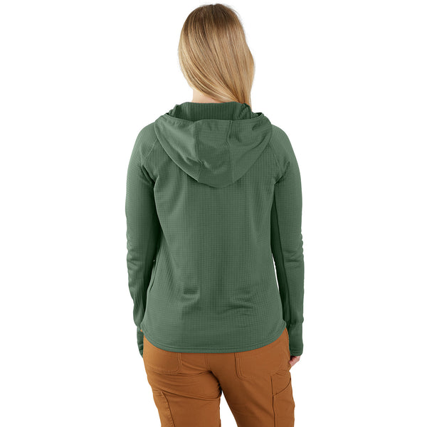 Carhartt 106456 Women's Force Relaxed Fit Half Zip Hooded T-Shirt