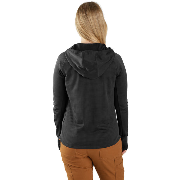 Carhartt 106456 Women's Force Relaxed Fit Half Zip Hooded T-Shirt