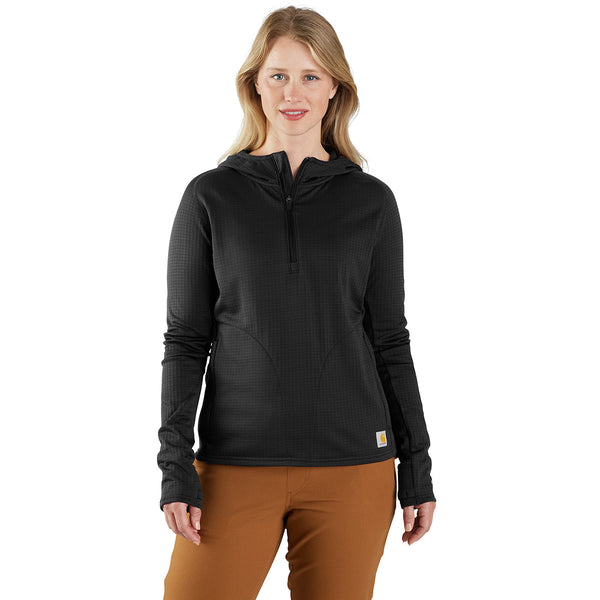 Carhartt 106456 Women's Force Relaxed Fit Half Zip Hooded T-Shirt