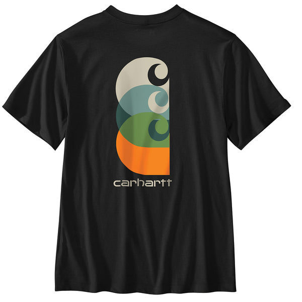 Carhartt 106536 Men's Relaxed Fit Lightweight Pocket Short-Sleeve C Graphic T-Shirt