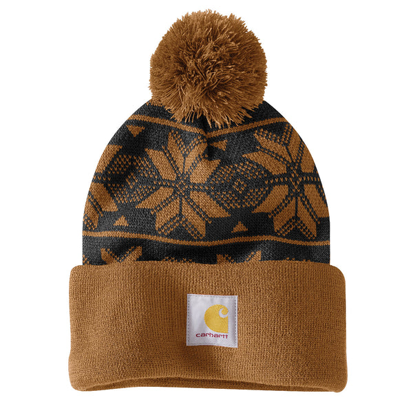 Carhartt 106647 Knit Pom Jacquard Beanie