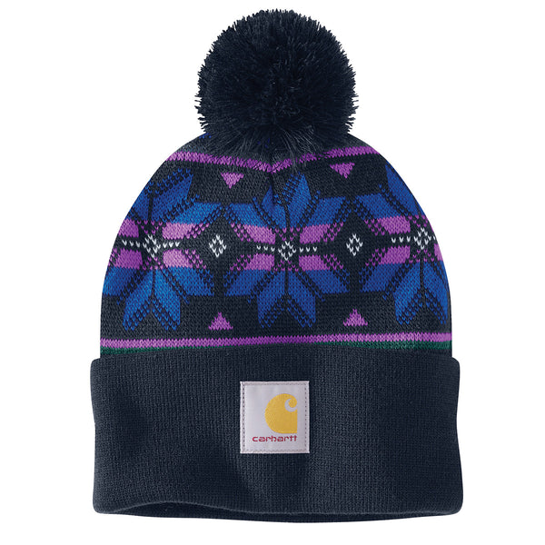 Carhartt 106647 Knit Pom Jacquard Beanie