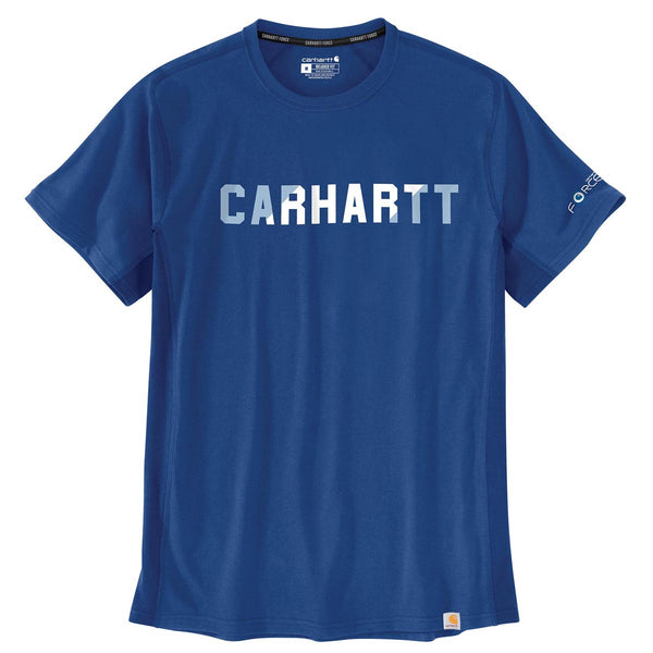 Carhartt 105203 Men's Force Relaxed Fit Midweight SS Block Logo Graphic T-Shirt