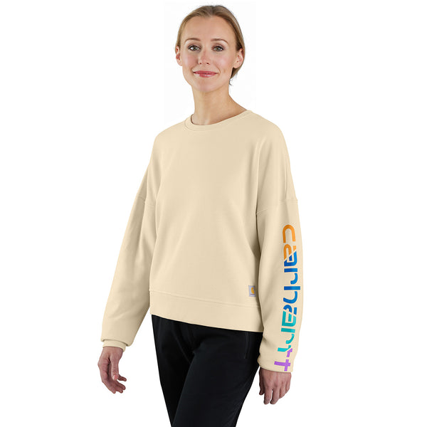 Carhartt 106890 Women's Tencel Fiber Series Loose Fit Sleeve Graphic Sweatshirt