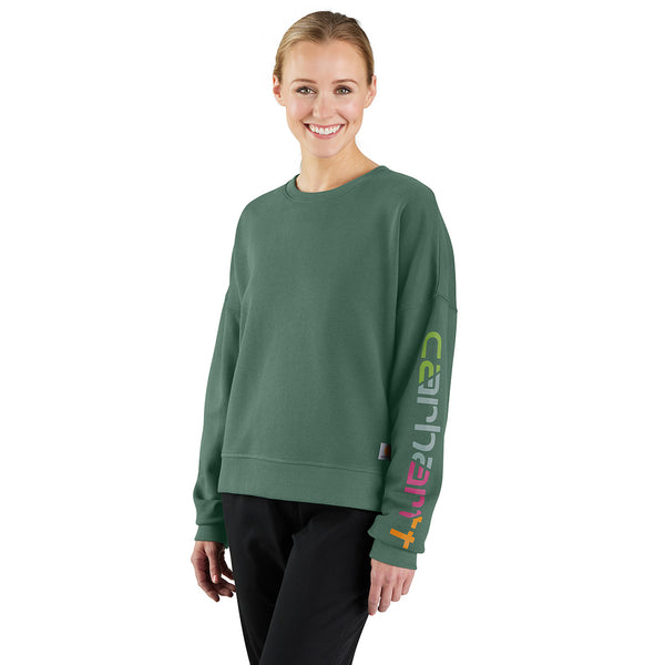 Carhartt 106890 Women's Tencel Fiber Series Loose Fit Sleeve Graphic Sweatshirt