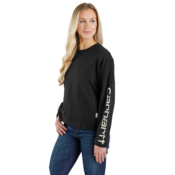 Carhartt 106890 Women's Tencel Fiber Series Loose Fit Sleeve Graphic Sweatshirt