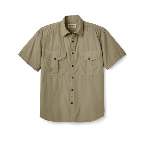 Filson 20189134 Men's Washed Short Sleeve Feather Cloth Shirt