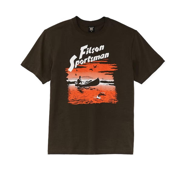 Filson 20258129 Men's Short Sleeve Pioneer Graphic Canoe T-Shirt