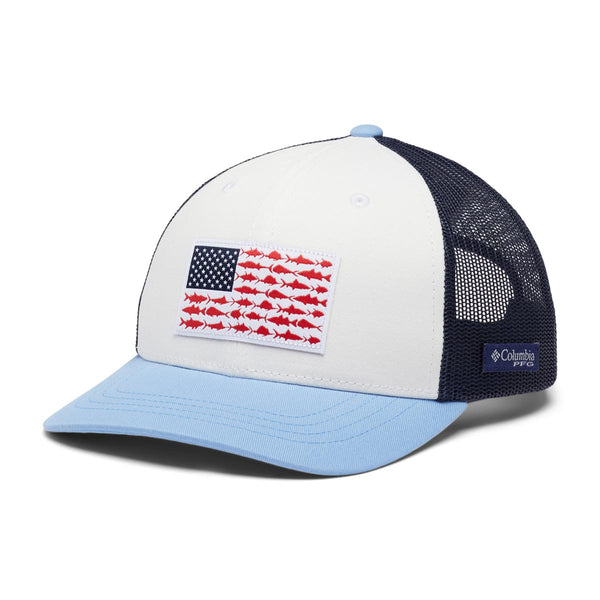 Columbia 2032471 Youth PFG Fish Flag Snap Back Hat