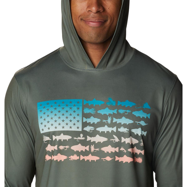 Columbia 2033191 Men's Terminal Tackle PFG Fish Flag Hoodie