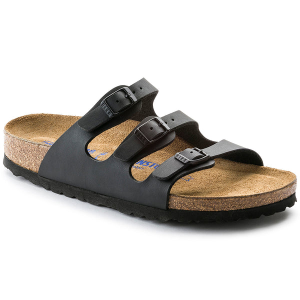 Birkenstock 53013 Florida Soft Footbed Black Birko Flor-Narrow