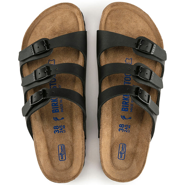 Birkenstock 53013 Florida Soft Footbed Black Birko Flor-Narrow