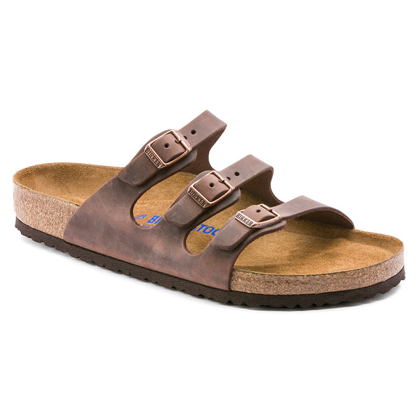 Birkenstock 53901 Florida Soft Footbed Habana Oiled Leather