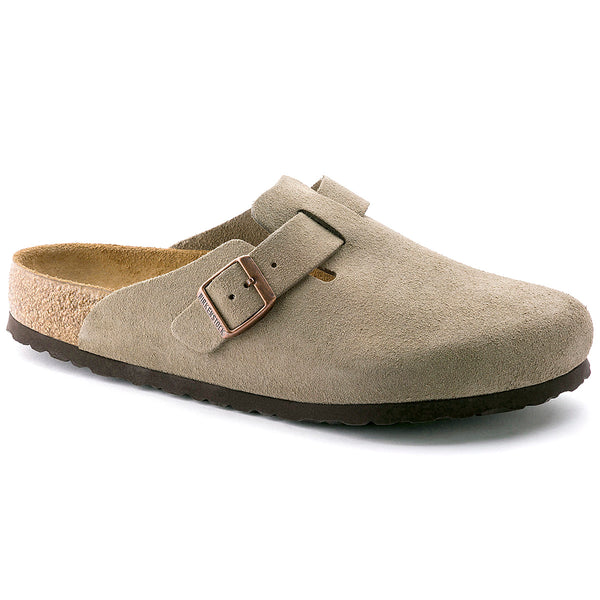 Birkenstock 560771 Boston Soft Footbed Taupe Suede