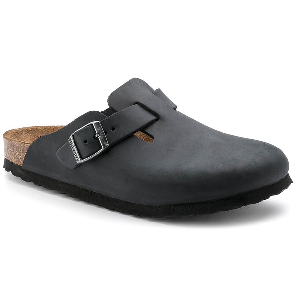 Birkenstock 59461 Boston Black Oiled Leather