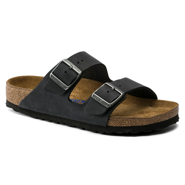 Birkenstock 752481 Arizona Soft Footbed Black Oiled Leather