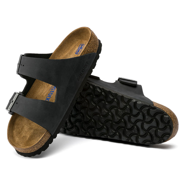 Birkenstock 752481 Arizona Soft Footbed Black Oiled Leather