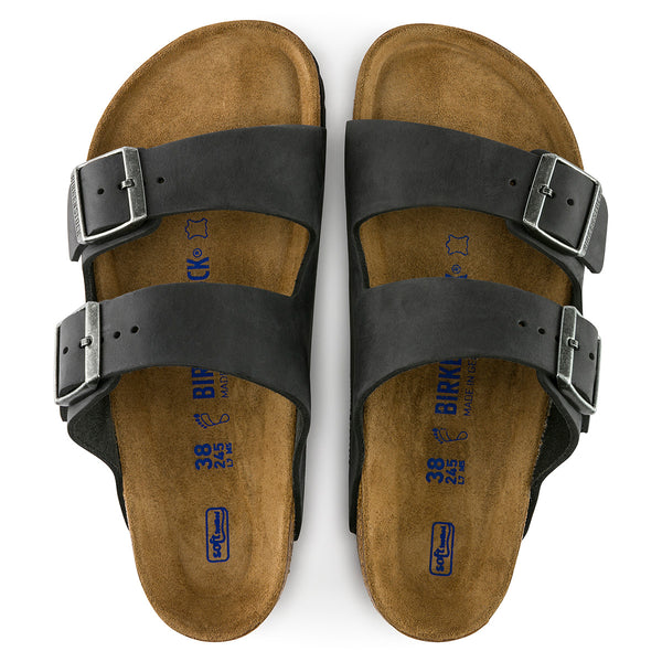 Birkenstock 752481 Arizona Soft Footbed Black Oiled Leather