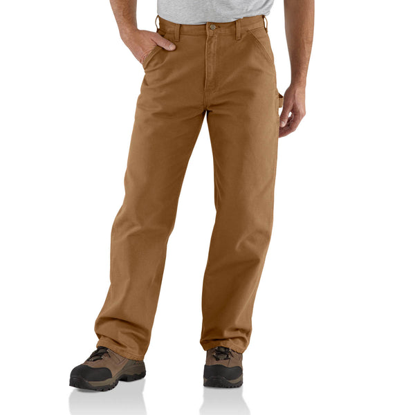 Carhartt B11-BRN Men's Loose Fit Washed Duck Utility Work Pant - Carhartt Brown