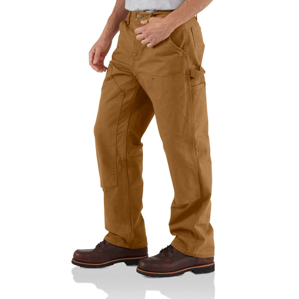 Carhartt B136-BRN Men's Loose Fit Washed-Duck Double-Front Utility Work Pant - Carhartt Brown