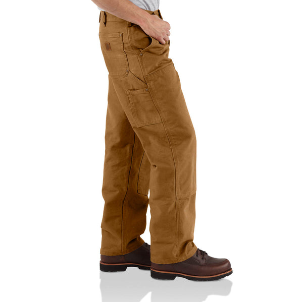 Carhartt B136-BRN Men's Loose Fit Washed-Duck Double-Front Utility Work Pant - Carhartt Brown