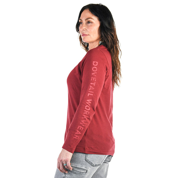 Dovetail Workwear DWF24LS2 Women's Long Sleeve V-Neck Tee