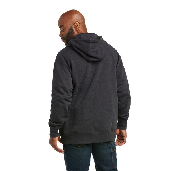 Ariat 10037726 Men's Rebar Workman Quarter Zip Hoodie - Charcoal