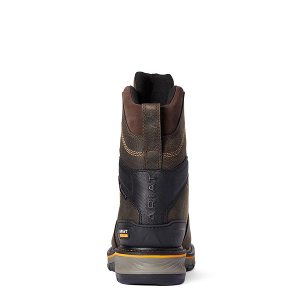 Ariat 10038283 Men's Stump Jumper 8 Inch CSA Glacier Grip Waterproof 600g Composite Toe Work Boot - Iron Coffee