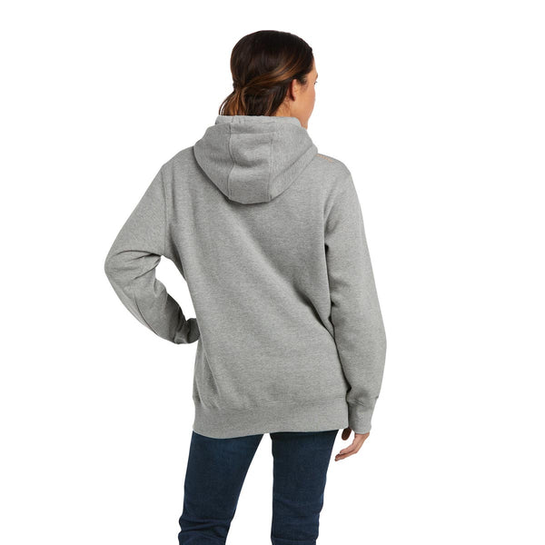 Ariat 10037619 Women's Rebar Graphic Hoodie - Heather Grey