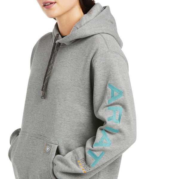 Ariat 10037619 Women's Rebar Graphic Hoodie - Heather Grey