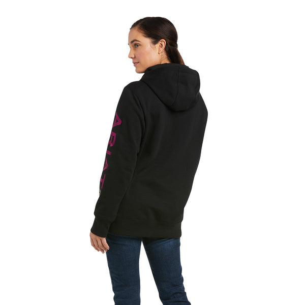 Ariat 10037620 Women's Rebar Graphic Hoodie - Black/Purple