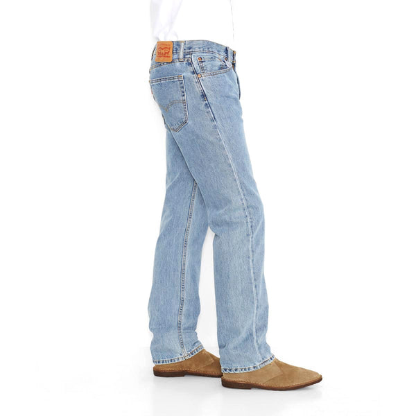 Levi-Men's 505 Regular Fit Straight Leg Jeans - Light Stonewash – Getz ...
