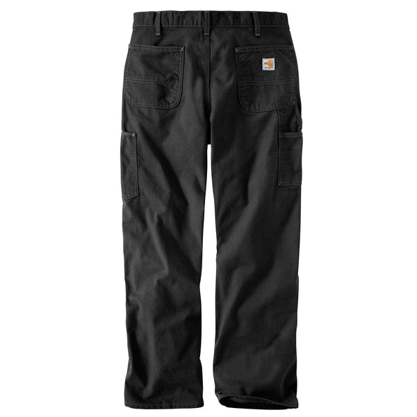 Carhartt 100791-001 Men's Flame-Resistant Washed Duck Work Dungaree - Black