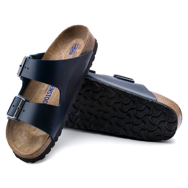 Birkenstock 101364 Arizona Soft Footbed - Blue Oiled Leather