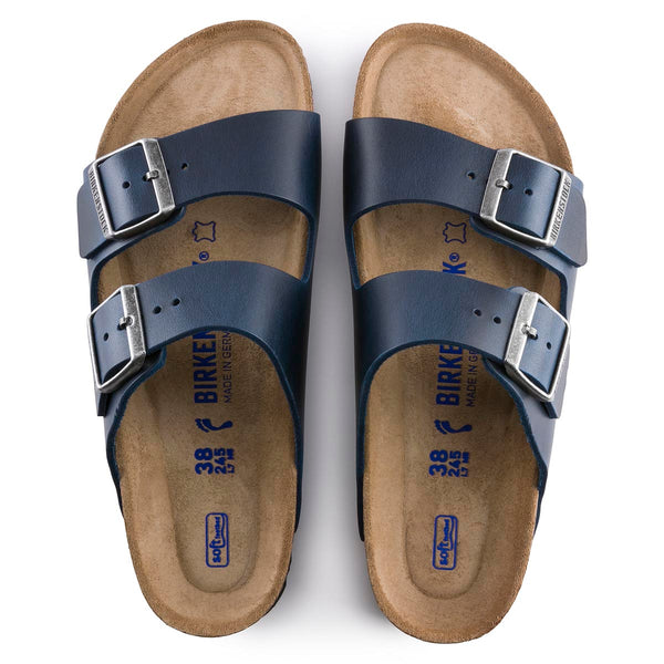 Birkenstock 101364 Arizona Soft Footbed - Blue Oiled Leather