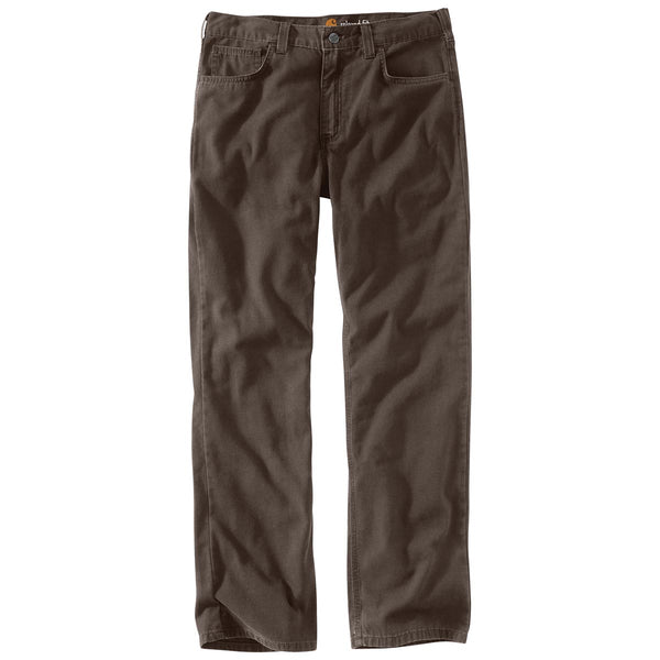 Carhartt 102517-909 Men's Rugged Flex Relaxed Fit Canvas 5 Pocket Work Pant - Dark Coffee