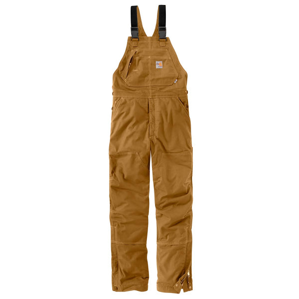 Carhartt 102691-211 Men's FR Quick Duck Lined Bib Overall - Carhartt Brown