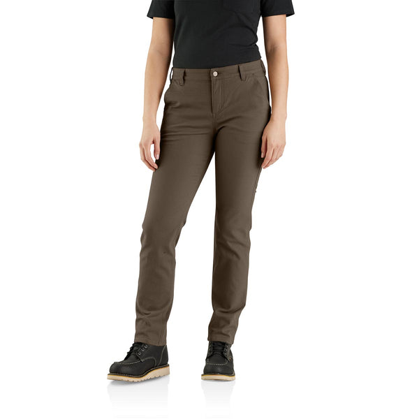 Carhartt 105113-217 Women's Rugged Flex Relaxed Fit Canvas Work Pant - Tarmac