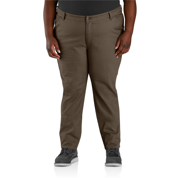 Carhartt 105113-217 Women's Rugged Flex Relaxed Fit Canvas Work Pant - Tarmac