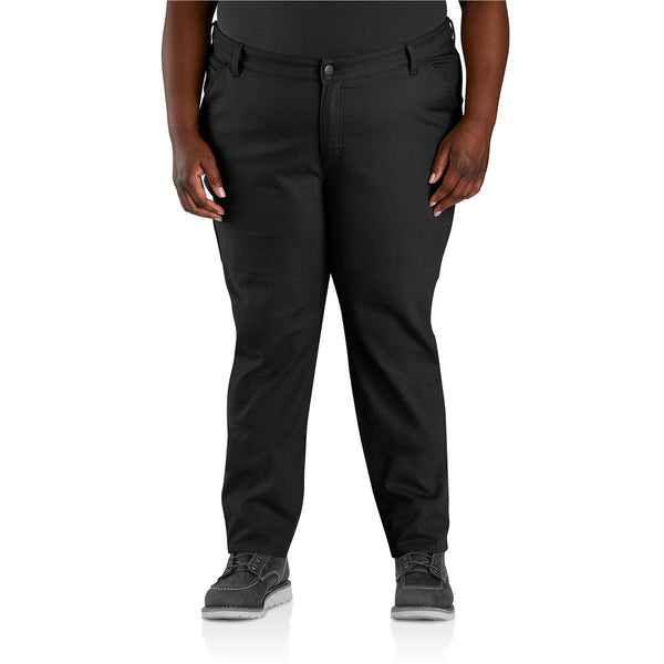 Carhartt 105113-N04 Women's Rugged Flex Relaxed Fit Canvas Work Pant - Black