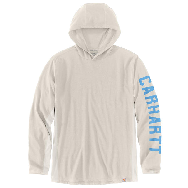 Carhartt 105481-C Men's Force Relaxed Fit Midweight LS Logo Graphic Hooded T-Shirt - Discontinued Pricing