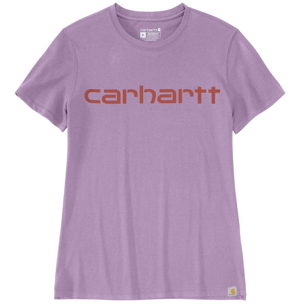 Carhartt 105764-C Women's Relaxed Fit Lightweight Short-Sleeve Multi Color Logo Graphic T-Shirt - Discontinued Pricing