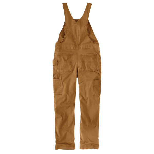 Carhartt 106001-BRN Women's Rugged Flex Loose Fit Canvas Bib Overall - Carhartt Brown